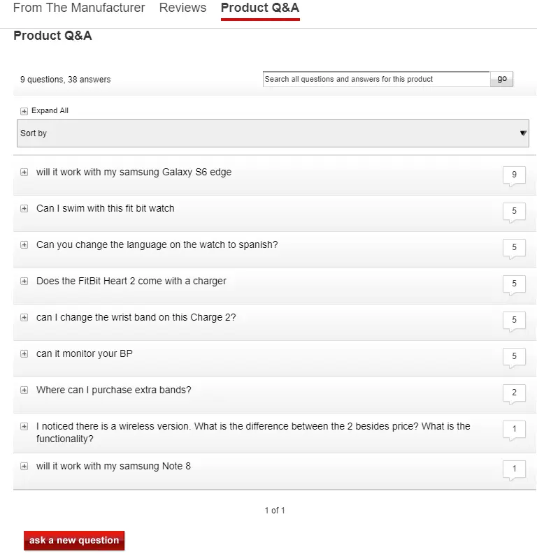 MACY’S: Q&A en ficha de producto