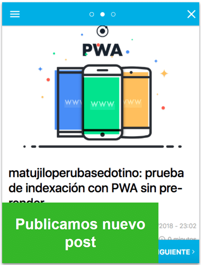 Nuevo post pwa