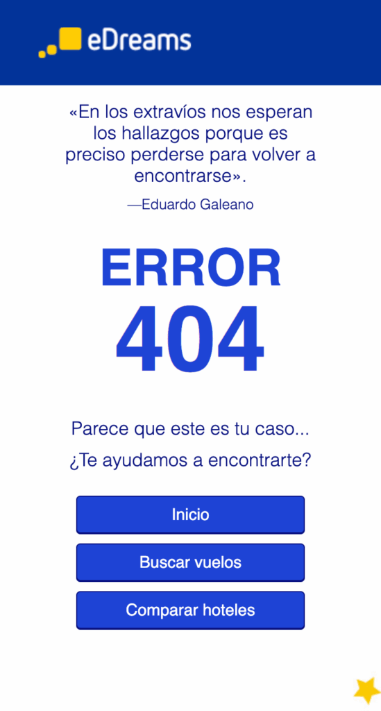 Edreams 404 error es