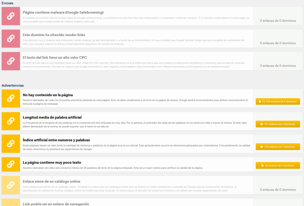 Link rating