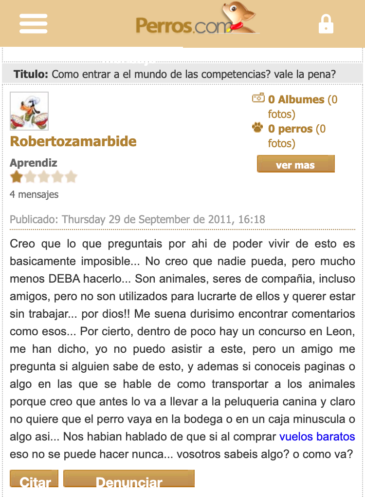 Perros forum penality es