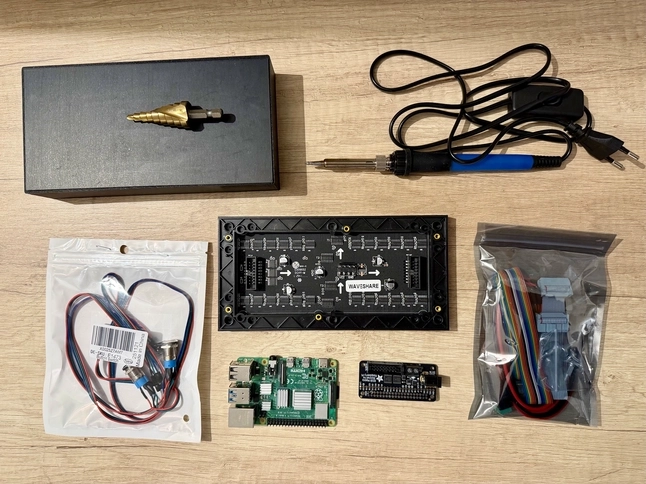 Materiales panel led matrix waveshare raspberry pi